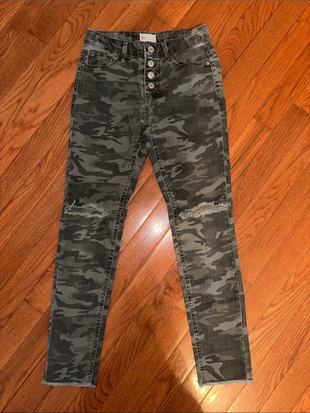 Girls SO Skinny Camo Jeans Size 10